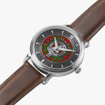 Clan MacGregor Crest & Tartan Knot Sterling Silver Unisex Automatic Watch (Silver) Size 46mm