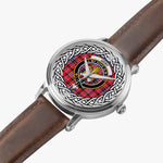 Udny Scottish Clan Tartan Crest Badge Silver Automatic Watch Size 46mm