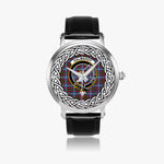 Dalmahoy Scottish Clan Tartan Crest Badge Silver Automatic Watch Size 46mm