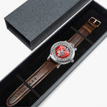 Scottish Bruce Modern Scottish Clan Tartan Crest Badge Silver Automatic Watch Size 46mm