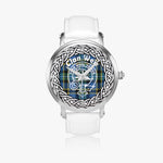 Scottish Weir Clan Tartan Crest Badge Silver Automatic Watch Size 46mm
