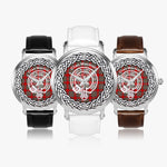 Scottish MacBain Clan Tartan Crest Badge Silver Automatic Watch Size 46mm