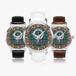 Scottish Morrison Celtic Circle Silver Automatic Watch Size 46mm
