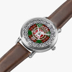 Christie Scottish Clan Tartan Crest Badge Silver Automatic Watch Size 46mm