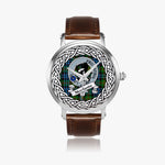 Newlands Scottish Clan Tartan Crest Badge Silver Automatic Watch Size 46mm