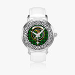Halkett Scottish Clan Tartan Crest Badge Silver Automatic Watch Size 46mm