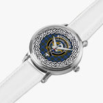 Edmonstone Scottish Clan Tartan Crest Badge Silver Automatic Watch Size 46mm