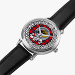 Ruthven Scottish Clan Tartan Crest Badge Silver Automatic Watch Size 46mm