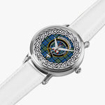 MacCorquodale Scottish Clan Tartan Crest Badge Silver Automatic Watch Size 46mm