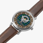 Scottish Urquhart Celtic Circle Silver Automatic Watch Size 46mm