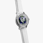 Jamieson Scottish Clan Tartan Crest Badge Silver Automatic Watch Size 46mm