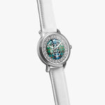 Murray Scottish Clan Tartan Crest Badge Silver Automatic Watch Size 46mm