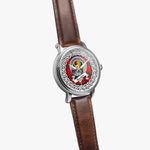 Nicolson Scottish Clan Tartan Crest Badge Silver Automatic Watch Size 46mm