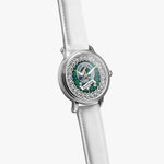 Armstrong Scottish Clan Tartan Crest Badge Silver Automatic Watch Size 46mm