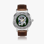 Beveridge Scottish Clan Tartan Crest Badge Silver Automatic Watch Size 46mm