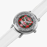 Scottish Dalziel Clan Tartan Crest Badge Silver Automatic Watch Size 46mm