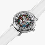 MacAndrew Scottish Clan Tartan Crest Badge Silver Automatic Watch Size 46mm