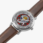Cumming Scottish Clan Tartan Crest Badge Silver Automatic Watch Size 46mm