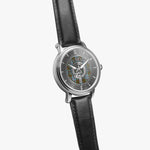 Clan Anderson Crest & Tartan Knot Sterling Silver Unisex Automatic Watch (Silver) Size 46mm