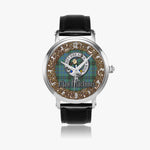 Scottish MacInnes Celtic Ring Silver Automatic Watch Size 46mm