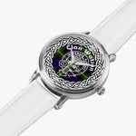 Scottish Watson Clan Tartan Crest Badge Silver Automatic Watch Size 46mm