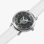 Clan Campbell Crest & Tartan Knot Sterling Silver Unisex Automatic Watch (Silver) Size 46mm