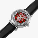 Scottish Brodie Clan Tartan Crest Badge Silver Automatic Watch Size 46mm