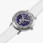 Scottish Dunlop Clan Tartan Crest Badge Silver Automatic Watch Size 46mm