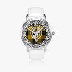 Scottish MacLeod Ancient Clan Tartan Crest Badge Silver Automatic Watch Size 46mm