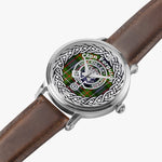 Ferguson Scottish Clan Tartan Crest Badge Silver Automatic Watch Size 46mm