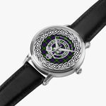 Scottish Macdonnell Of Glengarry Clan Tartan Crest Badge Silver Automatic Watch Size 46mm