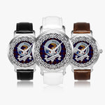 Wedderburn Scottish Clan Tartan Crest Badge Silver Automatic Watch Size 46mm