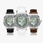 Scottish Kelly Clan Tartan Crest Badge Silver Automatic Watch Size 46mm