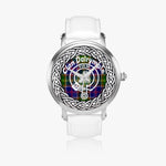 Scottish Dalrymple surname Scottish clan tartan crest badge Silver Automatic Watch Size 46mm
