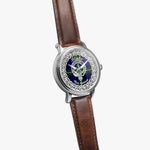 Blake Scottish Clan Tartan Crest Badge Silver Automatic Watch Size 46mm