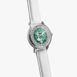 Scottish Kennedy Clan Tartan Crest Badge Old Silver Automatic Watch Size 46mm