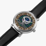 Scottish Rose Celtic Circle Silver Automatic Watch Size 46mm