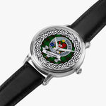 Primrose Scottish Clan Tartan Crest Badge Silver Automatic Watch Size 46mm