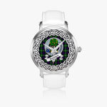 Swinton Scottish Clan Tartan Crest Badge Silver Automatic Watch Size 46mm