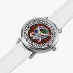 Somerville Scottish Clan Tartan Crest Badge Silver Automatic Watch Size 46mm