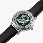 Rollo Scottish Clan Tartan Crest Badge Silver Automatic Watch Size 46mm