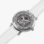 Borthwick Scottish Clan Tartan Crest Badge Silver Automatic Watch Size 46mm