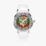 MacAdams Scottish Clan Tartan Crest Badge Silver Automatic Watch Size 46mm