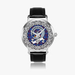 Eliot Scottish Clan Tartan Crest Badge Silver Automatic Watch Size 46mm