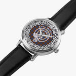 Bethune Clan Tartan Crest Badge Silver Automatic Watch Size 46mm