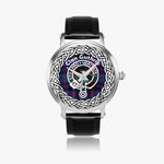 Scottish Guthrie Modern Clan Tartan Crest Badge Silver Automatic Watch Size 46mm