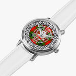 Scottish Turnbull Clan Tartan Crest Badge Silver Automatic Watch Size 46mm