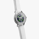 Scottish MacKenzie Clan Tartan Crest Badge Silver Automatic Watch Size 46mm