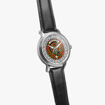 Gartshore Scottish Clan Tartan Crest Badge Silver Automatic Watch Size 46mm