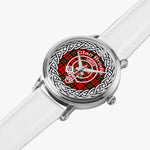 Scottish Brodie Clan Tartan Crest Badge Silver Automatic Watch Size 46mm